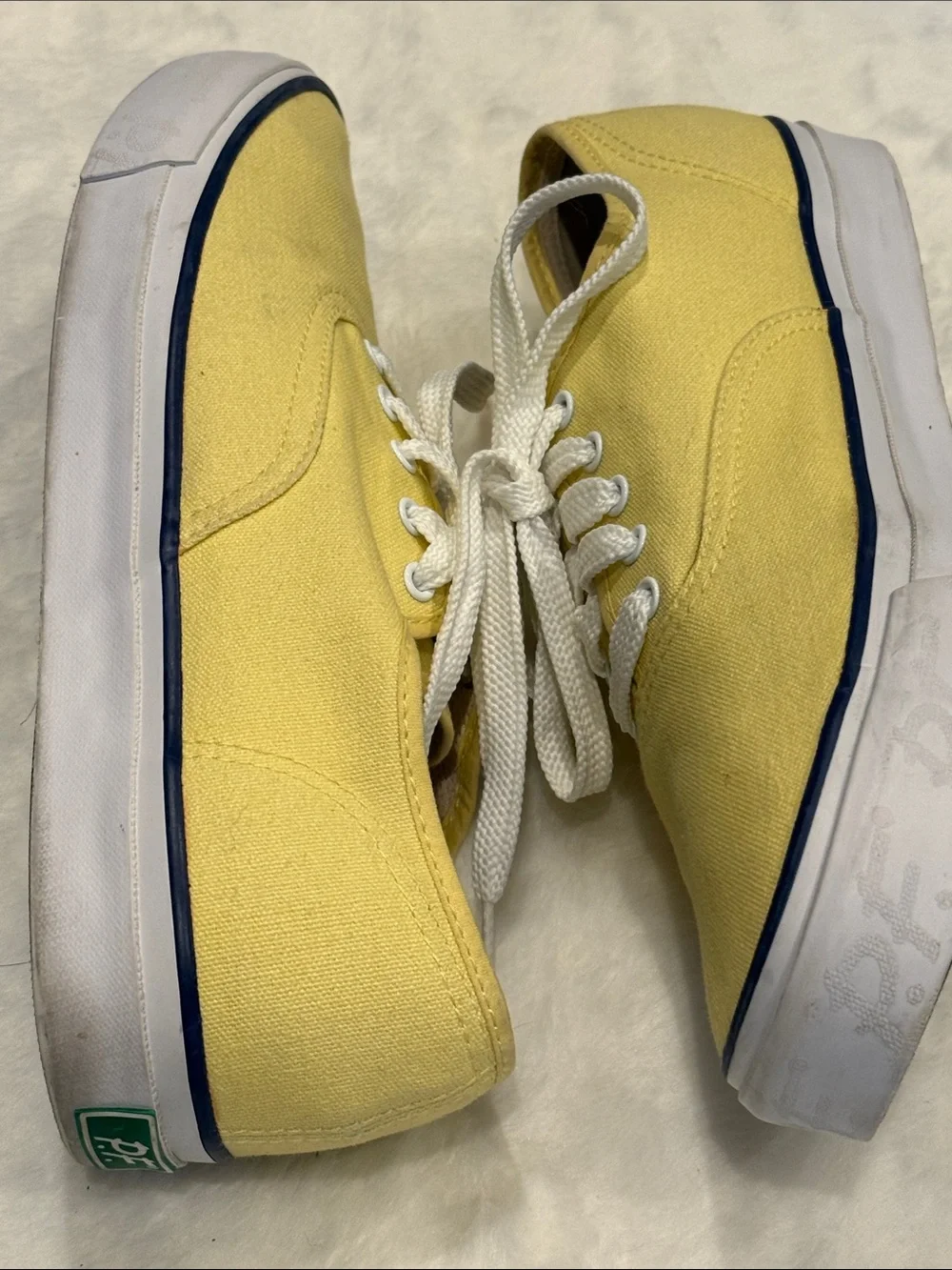 P.F. Flyers Yellow Canvas Lace-Up Casual Sneakers